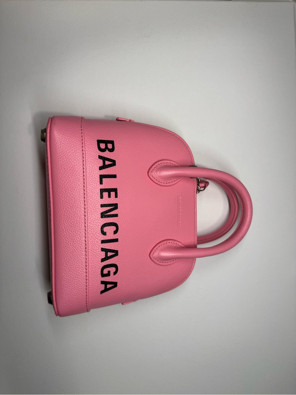Balenciaga Pink Mini Top-Handle Logo Bag